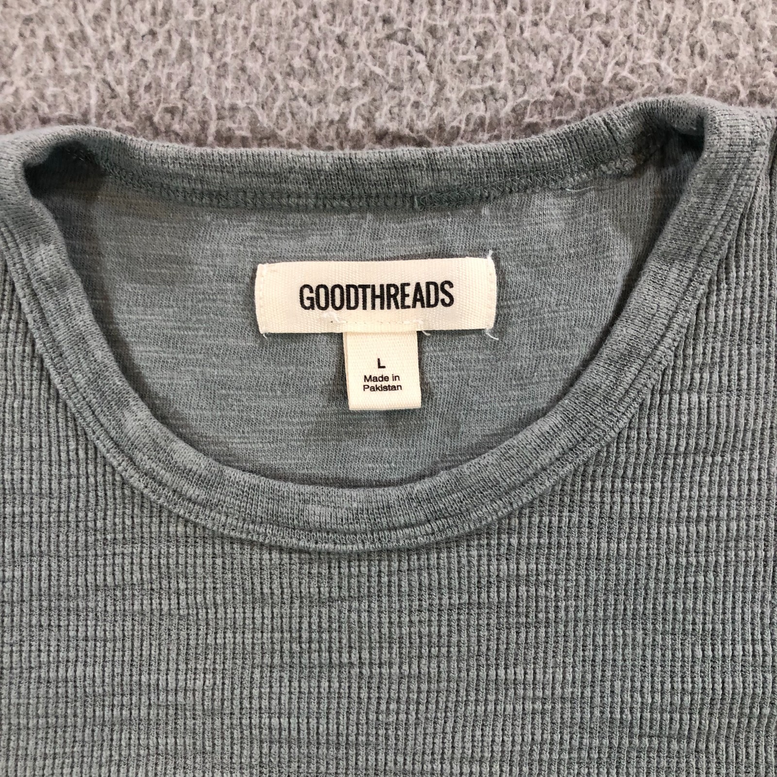 goldthreads T shirt mens L gray slate thick woven pocket tee gallery