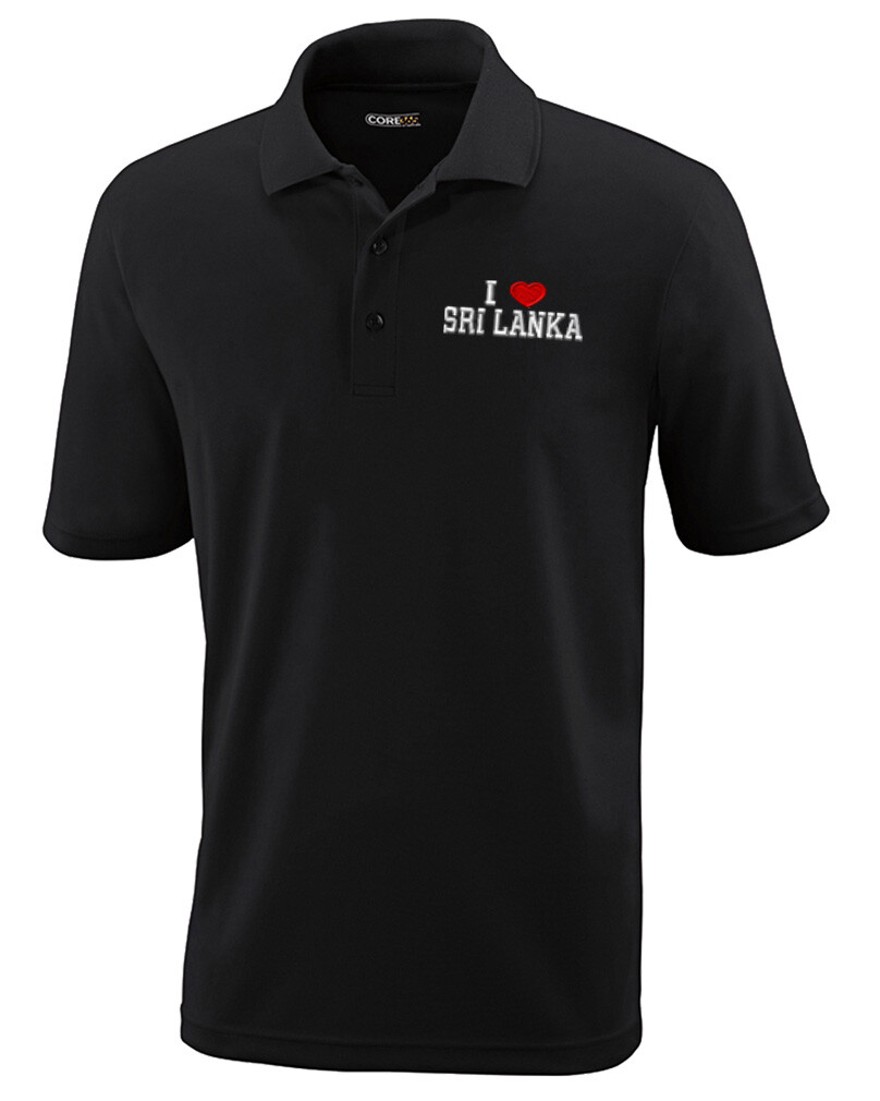 Performance Golf Tees I Love Sri Lanka Short Sleeves Polo Shirts for Men