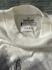 RAWGEAR Men’s White Cotton Knit Graphic Print Crew Neck Short Sleeve T-Shirt S