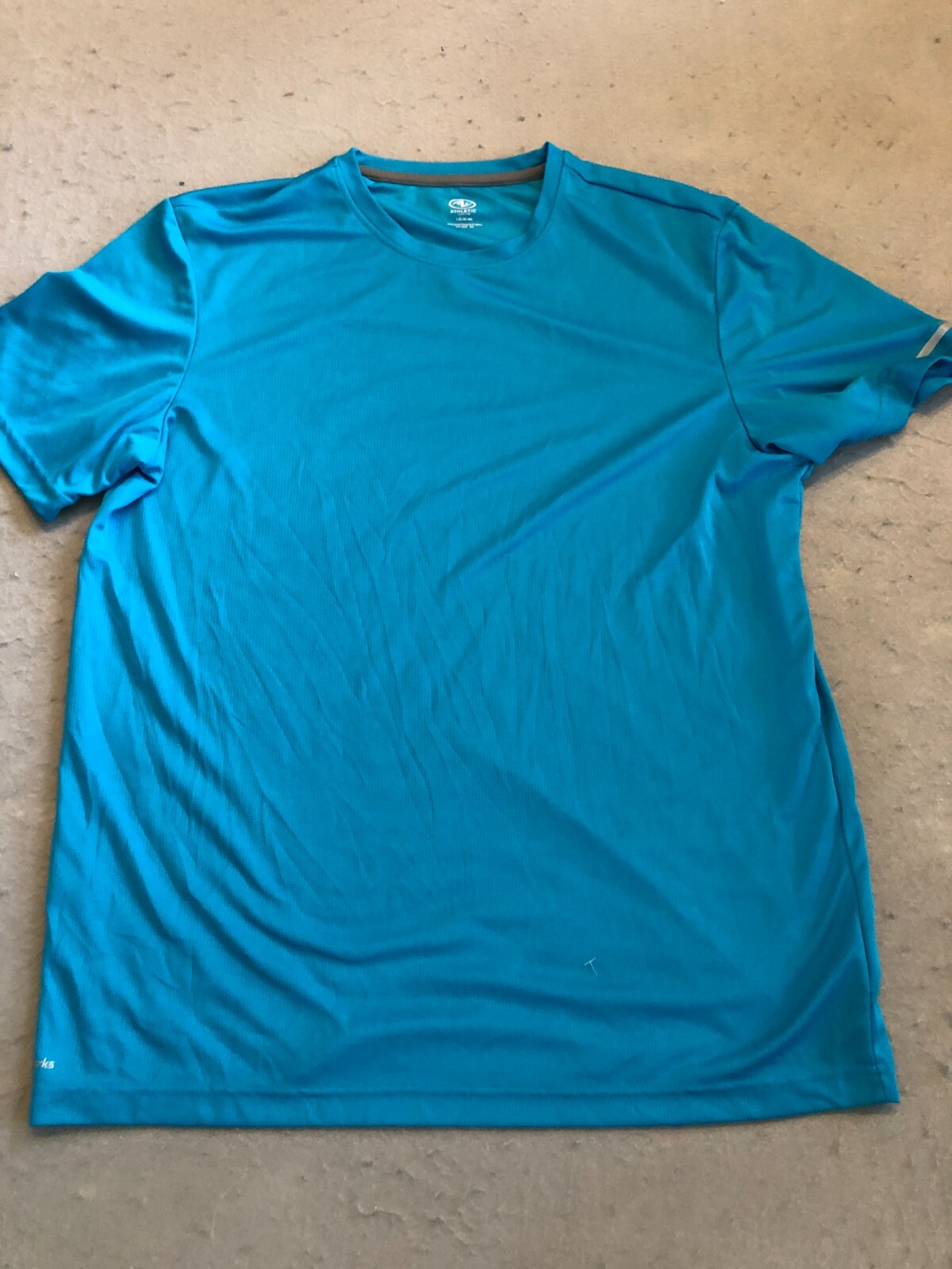 Athletic Works Shirt Men’s Large Bright Blue Reflective Activewear Casual Tee