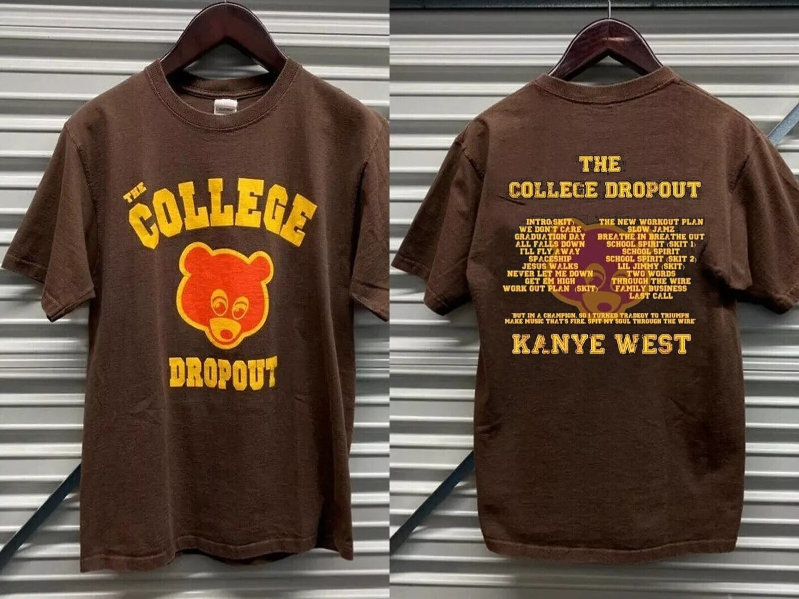 Kanye West College Dropout 2 Side Short Sleeve Cotton T-shirt Reprint S-5XL gallery