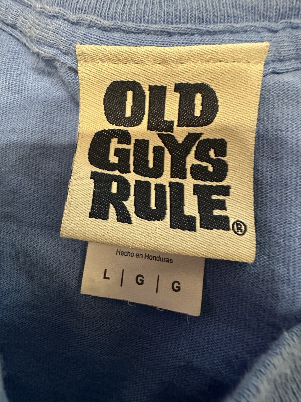 Old Guys Rule Local Legend Mens Blue Cotton Graphic Crewneck T Shirt Large gallery