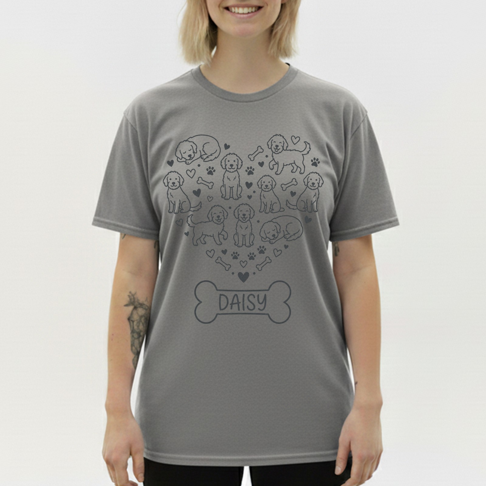 Custom Goldendoodle Heart T-Shirt Dog Mom Lover Cute Puppy Pet Memorial Tee gallery