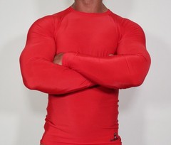 RED LONG SLEEVE COMPRESSION SHIRT SIZE XL