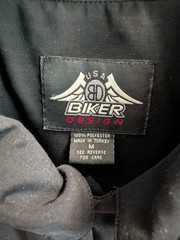 Chopper Style Y2K Button Up USA Biker Design Mens M Oversized Motorcycle Shirt