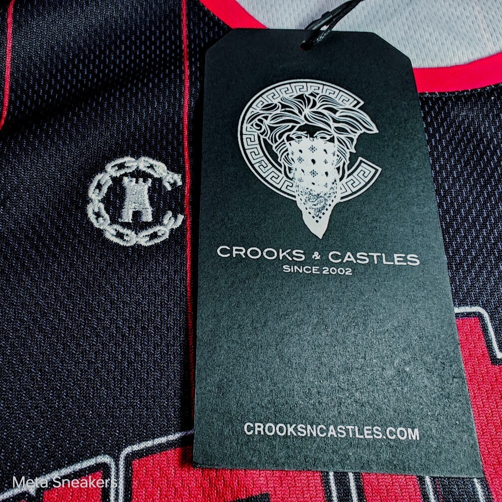 Crooks & Castles M Men's Jersey Red Black Stripes Basketball Mesh Tank Top New gallery