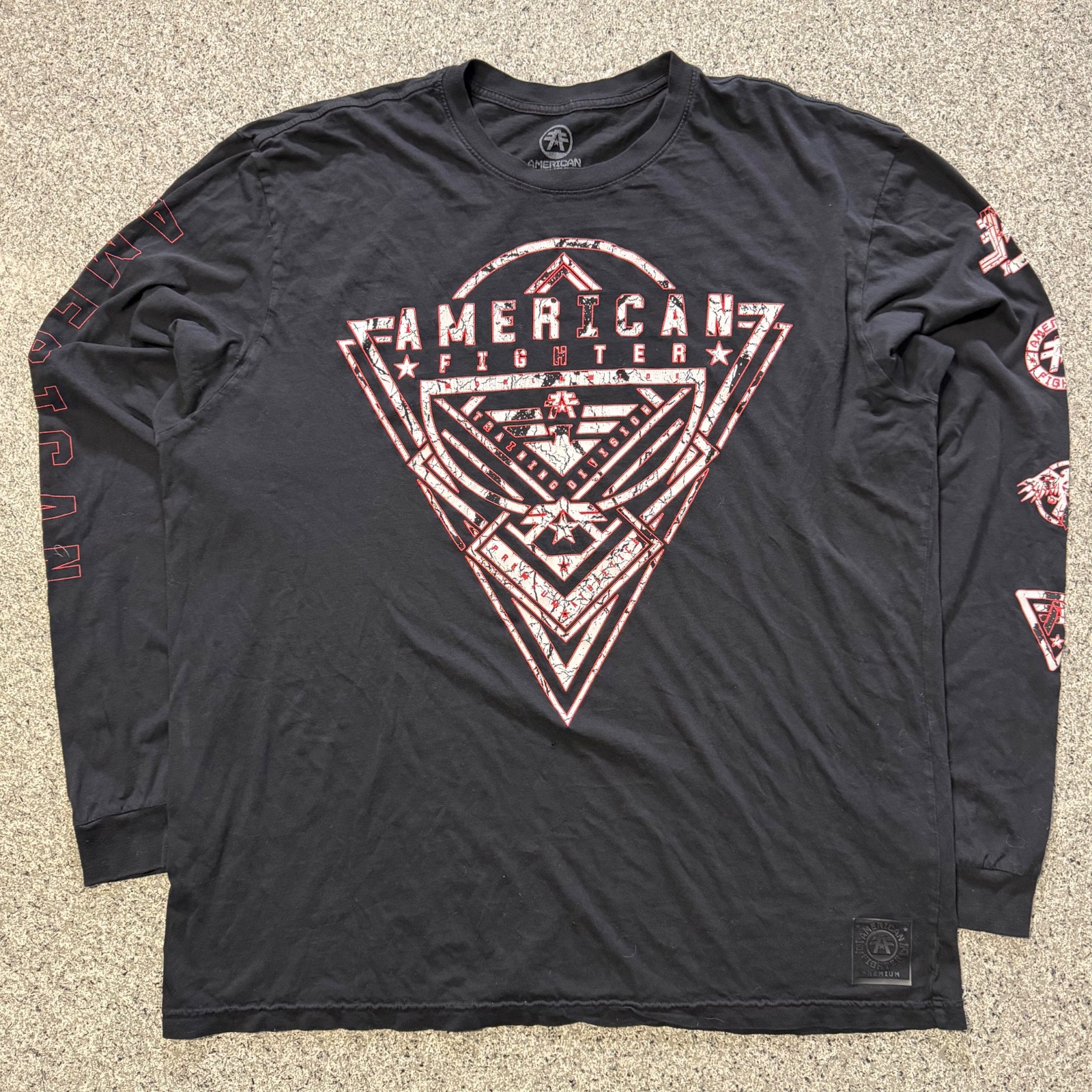 American Fighter Buckle T Shirt Mens 3XL Y2K MMA UFC Grunge Graphic Long Sleeve gallery