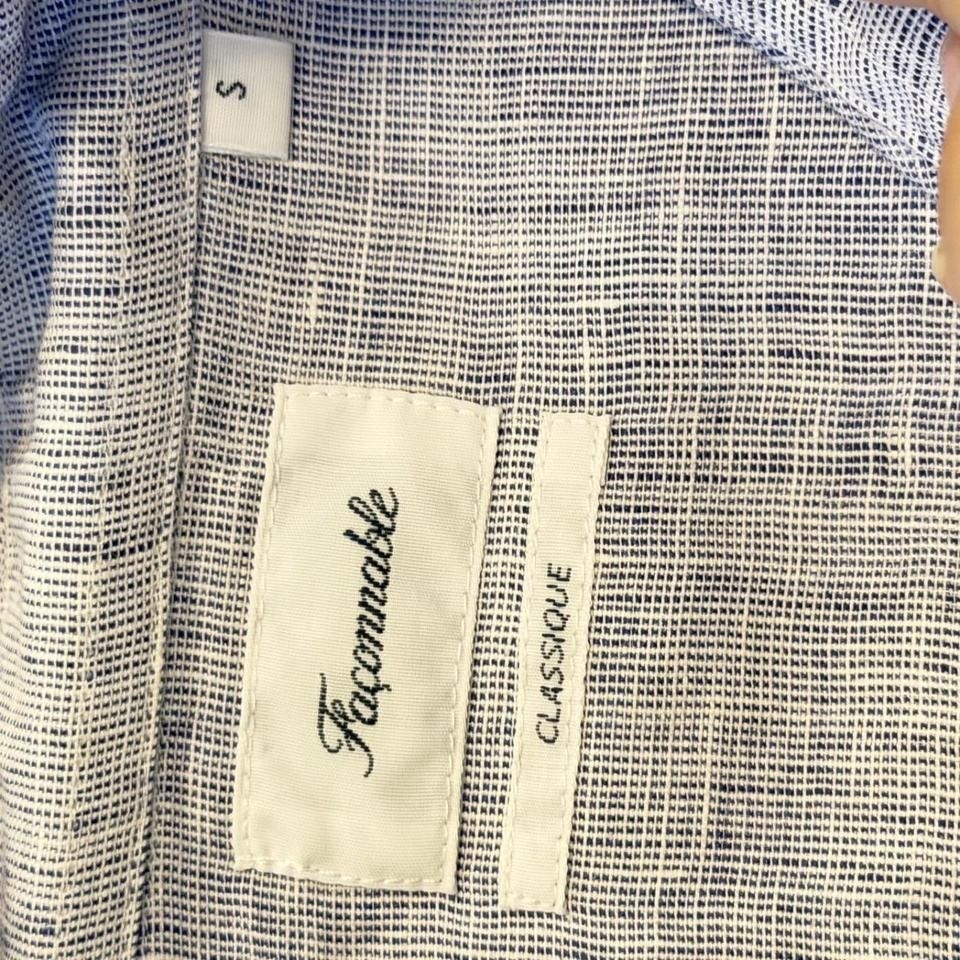 Faconnable Classique Mens Grey Melange Long Sleeve Button Down Shirt Size S gallery