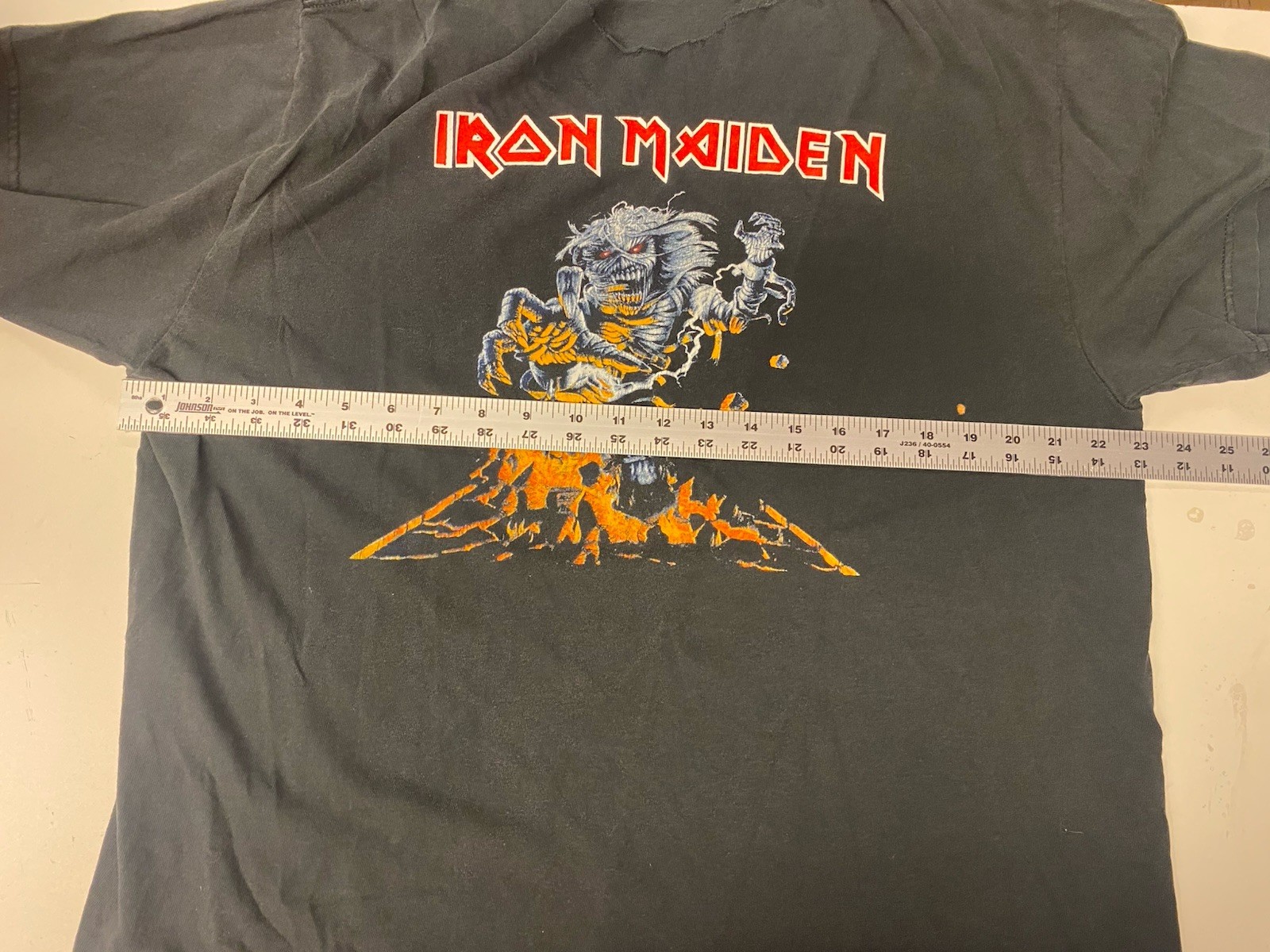 Iron Maiden Shirt Vintage Music Rock Band Men’s See Measurements Torn Collar gallery