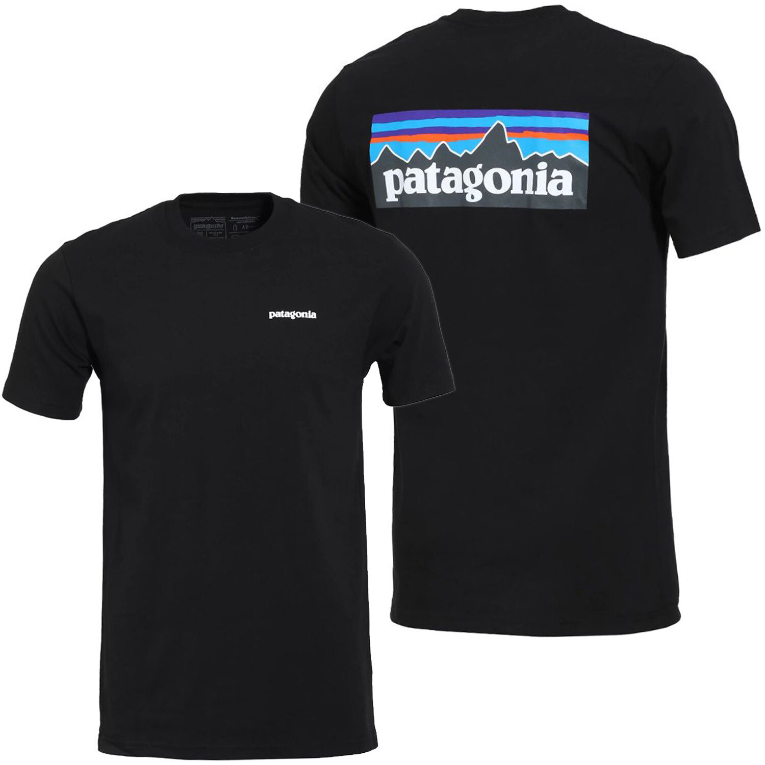 Patagonia Mens – P-6 Logo Responsibili-Tee S/S T-shirt – Black