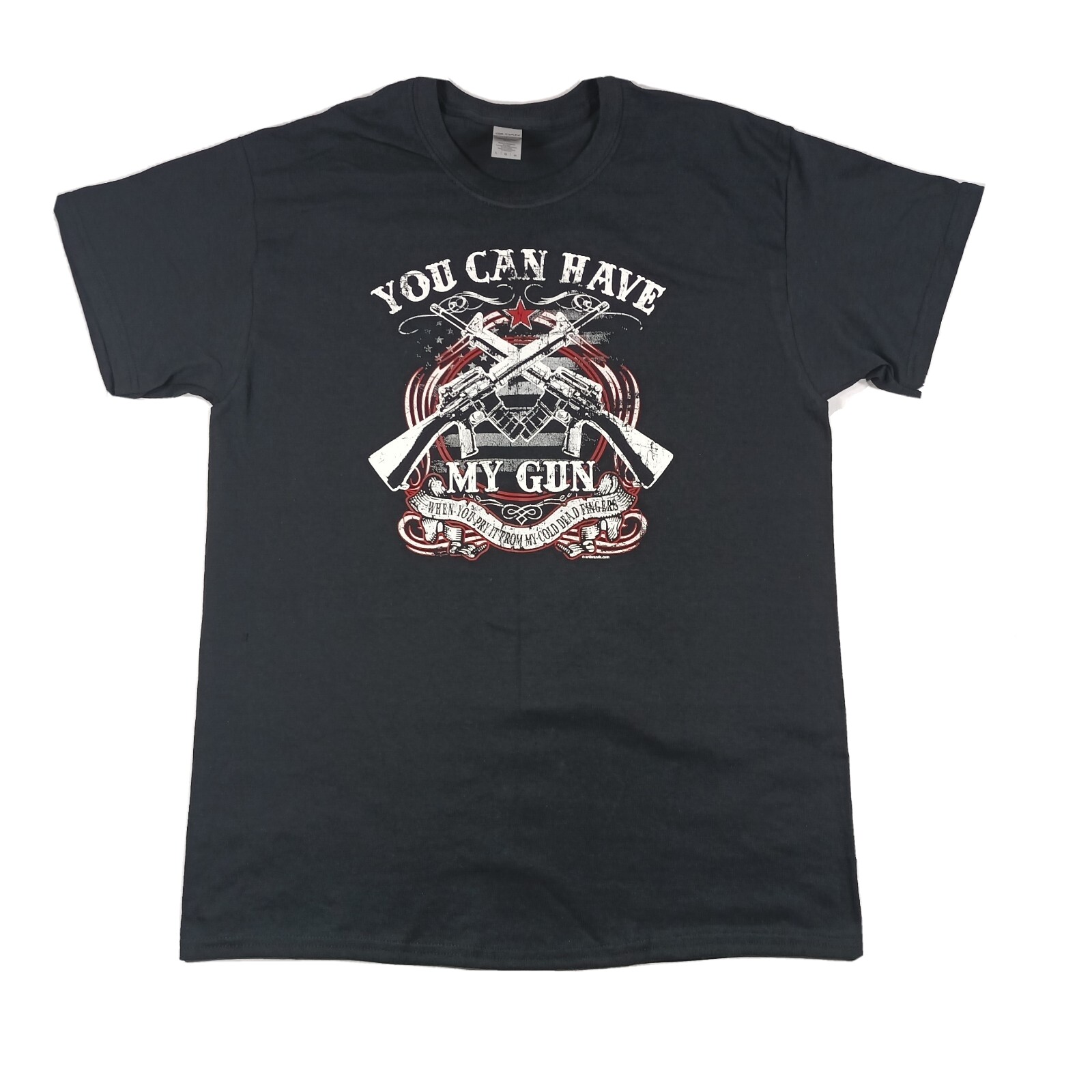 USA 2nd Amendment Flag Freedom Short Sleeve T-Shirt Guns Crew Support Tee Mens gallery