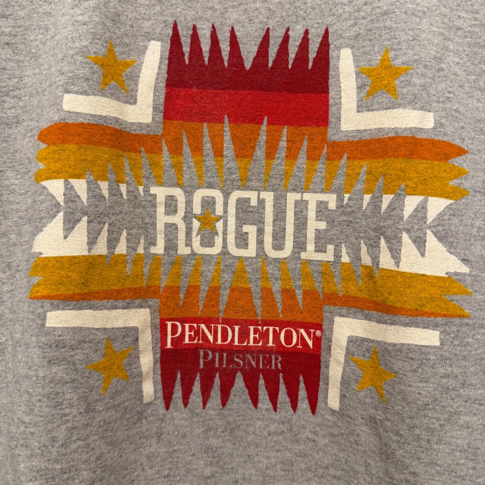 Pendleton Rogue Ales Pilsner Graphic T-Shirt Mens Large Gray Short Sleeve PNW gallery