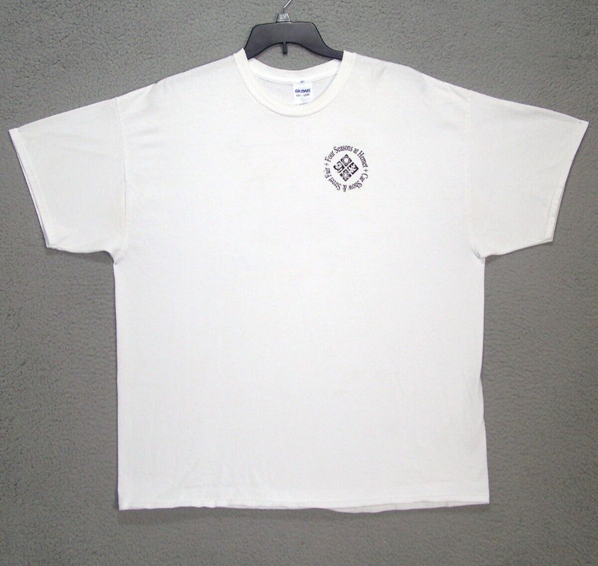 Four Seasons Shirt Adult 2XL XXL White Graphic Hemet Car Show Short Sleeve Mens gallery