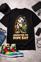Big & Tall Addicted to Dope $hit Retro Air J1 Sneaker Tee Shirt Graphic T Shirt