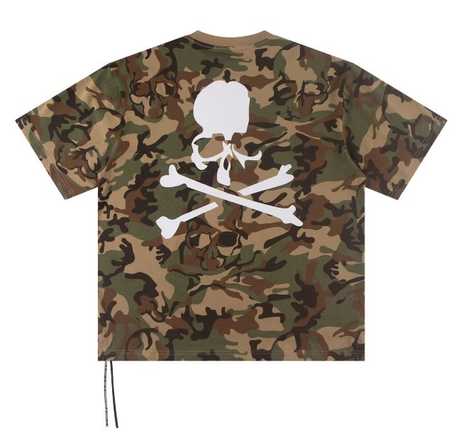 New Mastermind High Street Camouflage Splice Skull Cotton Short Sleeved T-shirt gallery
