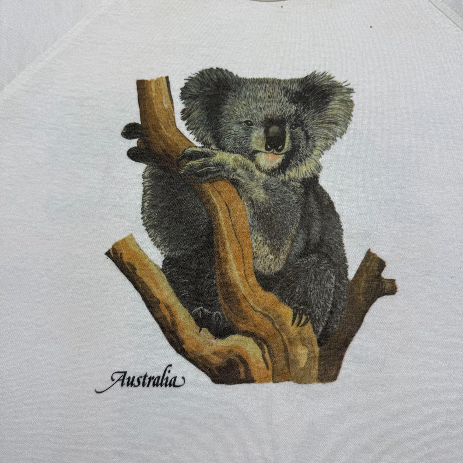 Vintage 80s Australia Koala Wildlife Raglan Souvenir T-Shirt - Size 22/Medium gallery