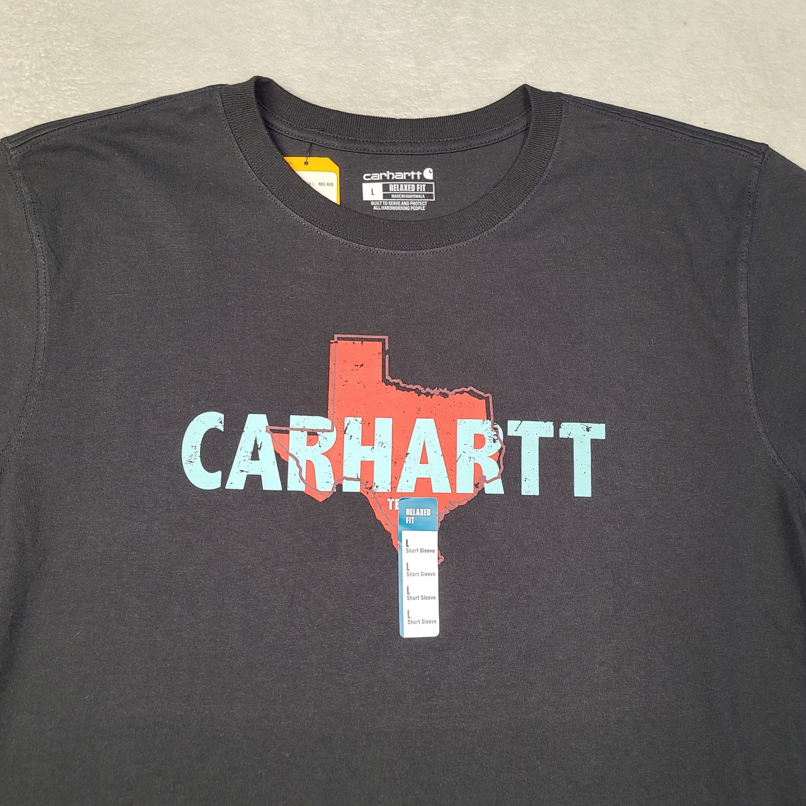 CARHARTT Men's Texas State Relaxed Fit Heavyweight Graphic T-Shirt L Black NWT gallery
