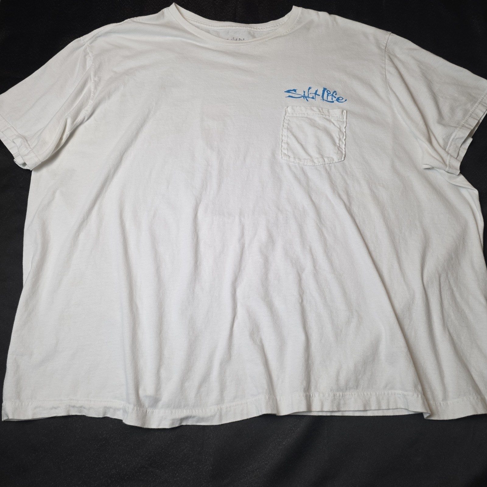 Original Livin' Salty Salt Life Men’s White T Shirt Size 3XLT gallery