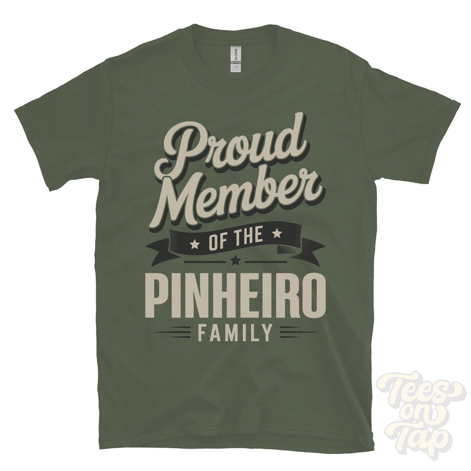 PROUD MEMBER OF THE PINHEIRO FAMILY T-SHIRT surname last name heritage ancestry