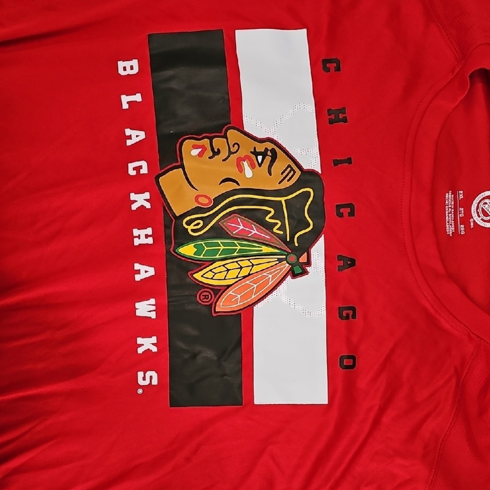 Chicago Blackhawks Red Graphic Long Sleeve Shirt 2XL gallery