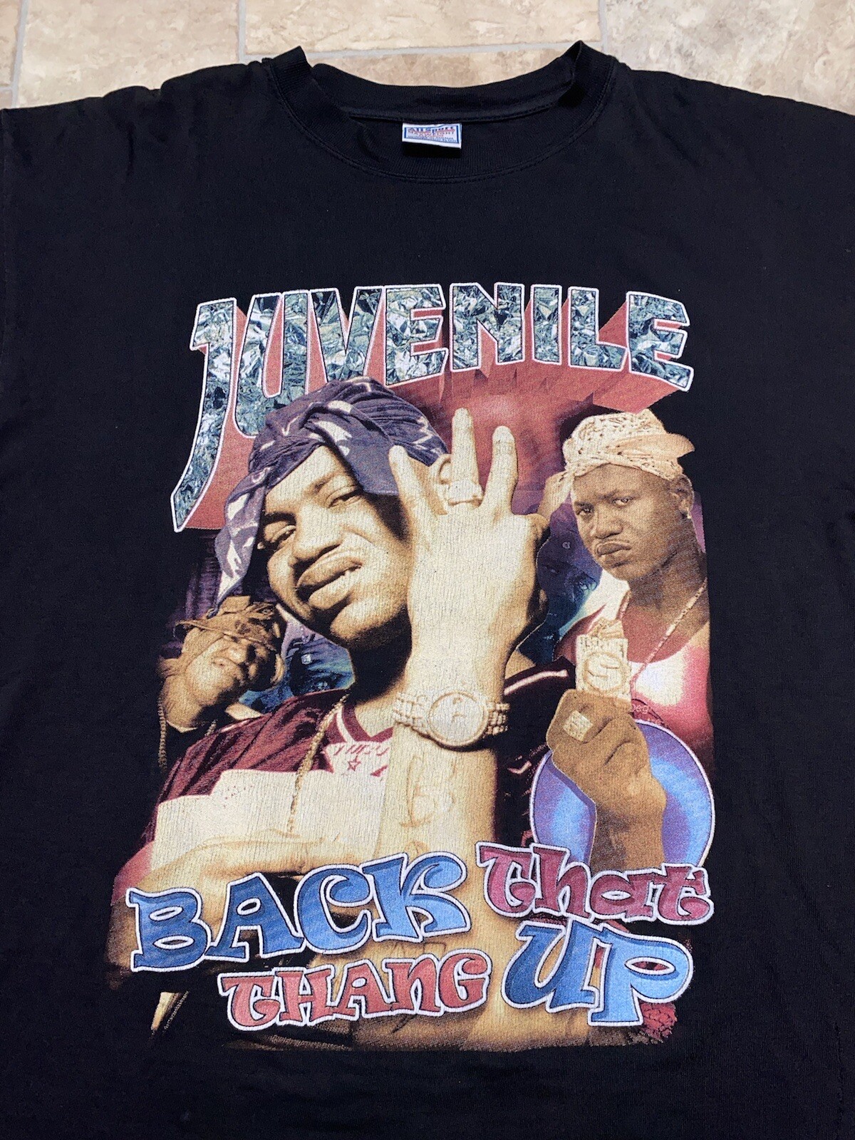 Vintage 90s JUVENILE Back That Thang Up Bootleg Rap XL Cash Money Records Rare