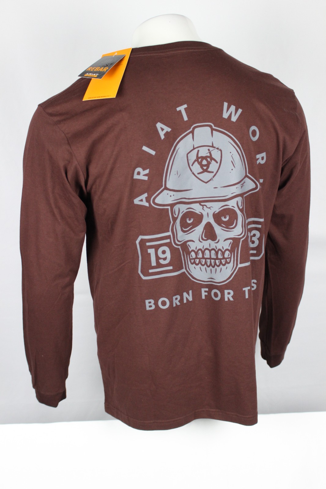 Ariat Men's Rebar Cotton Strong Hardhead Pocket T Shirt Long Sleeve Bitter Choco gallery