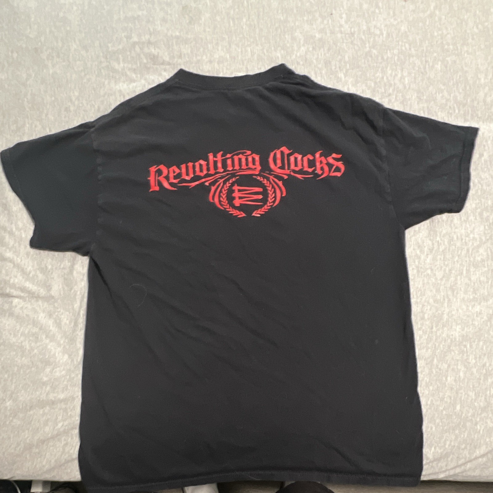 Gildan Heavy Cotton G500 Revolting Cocks Graphic Tee L Black/Red Crew gallery