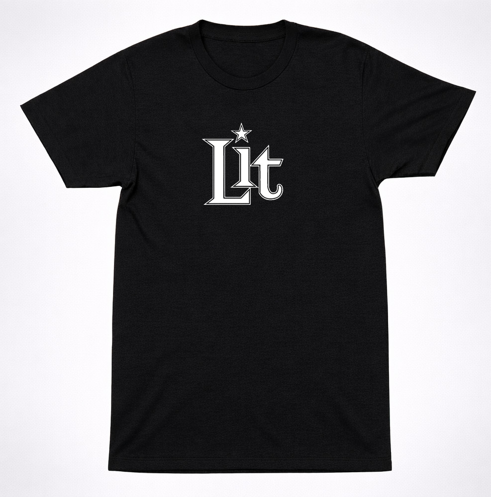 Lit Star Logo Shirt 90s Alternative Rock Band Minimal Black Shirt