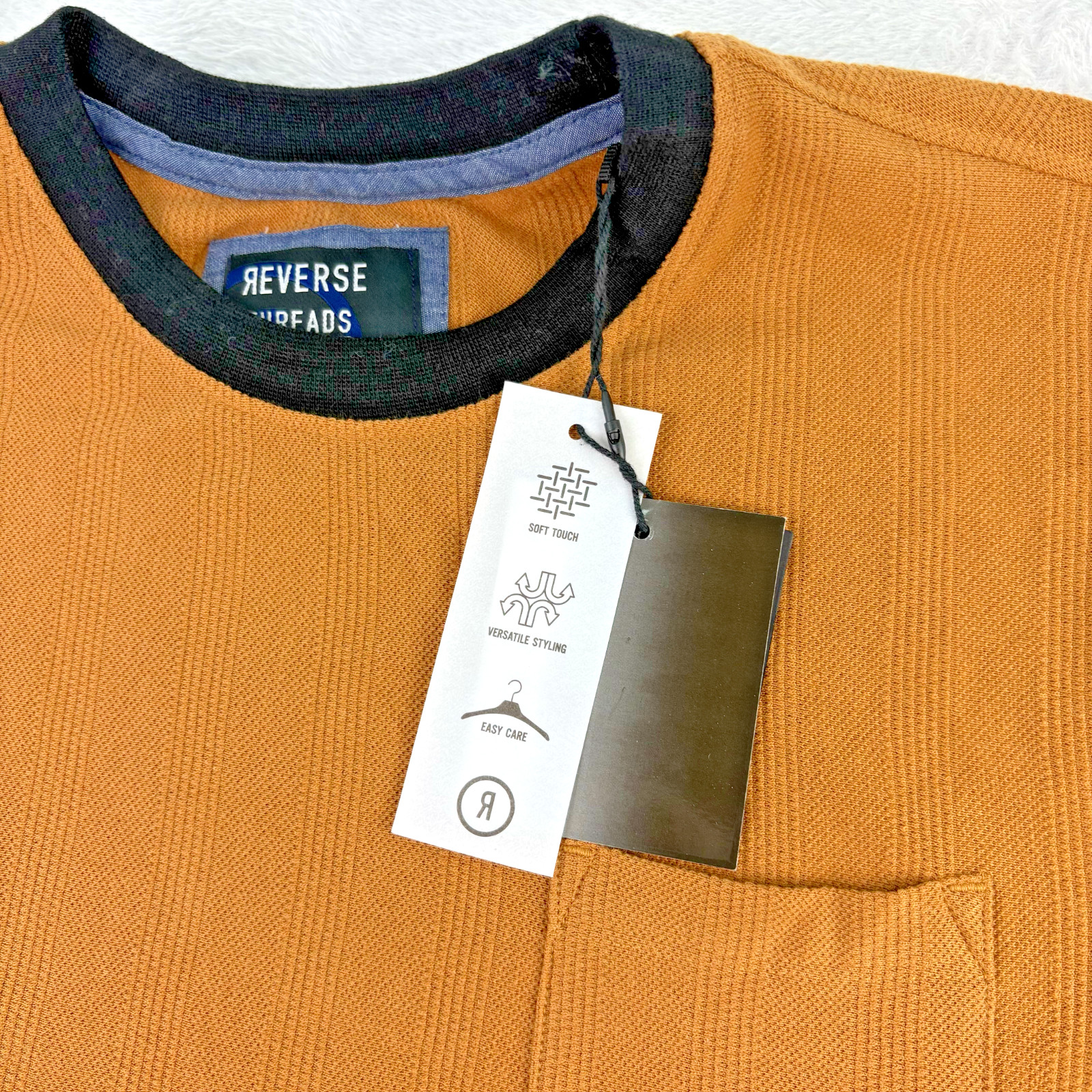 Reverse Threads Modern Shirt Mens S Striped Pocket Cotton Preppy Casual NWT Tee gallery