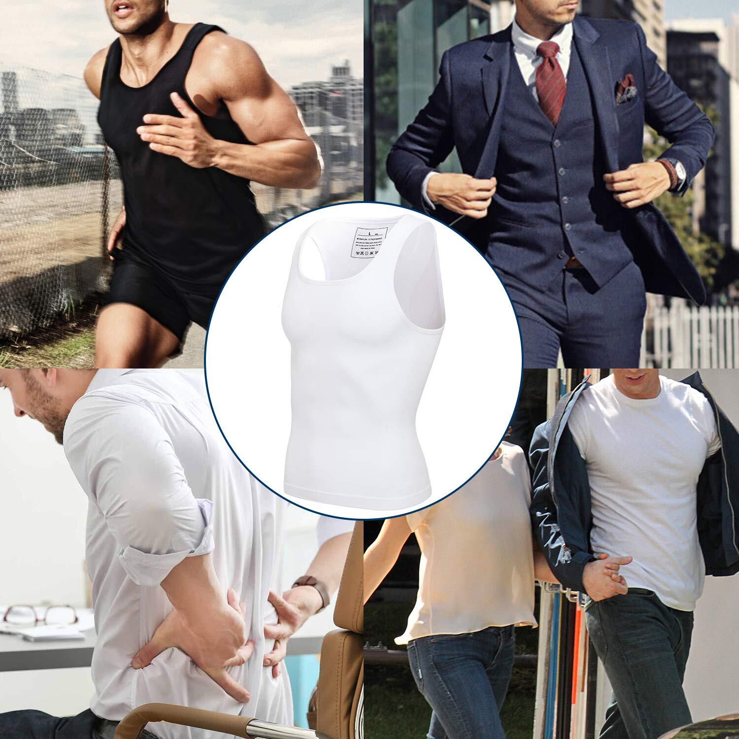 Men Compression Shirts Abdomen Gynecomastia Slimming Body Shaper Vest Tank Tops gallery