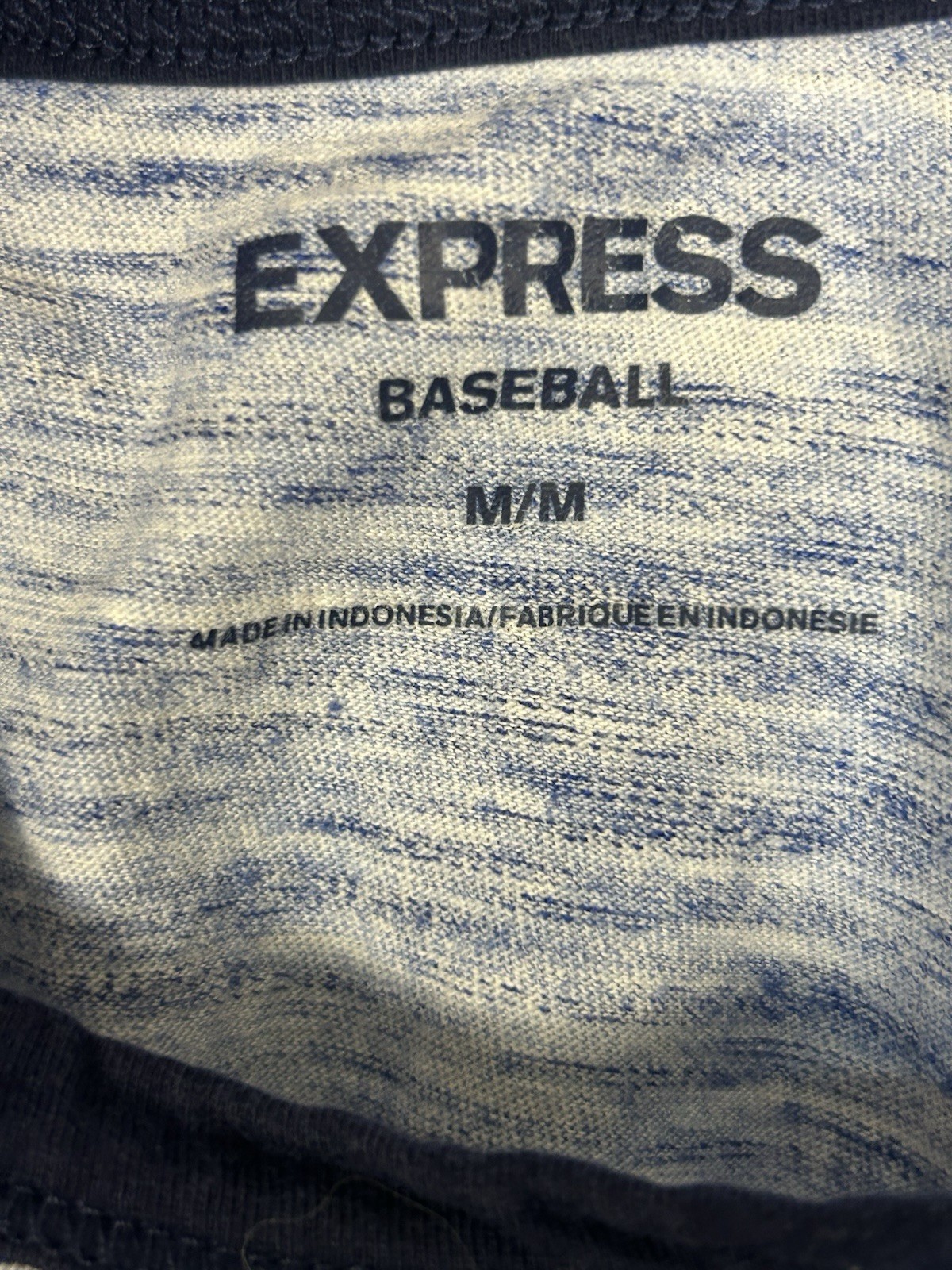 Express Baseball Shirt Mens Medium Blue Lion Ragland Sleeve gallery