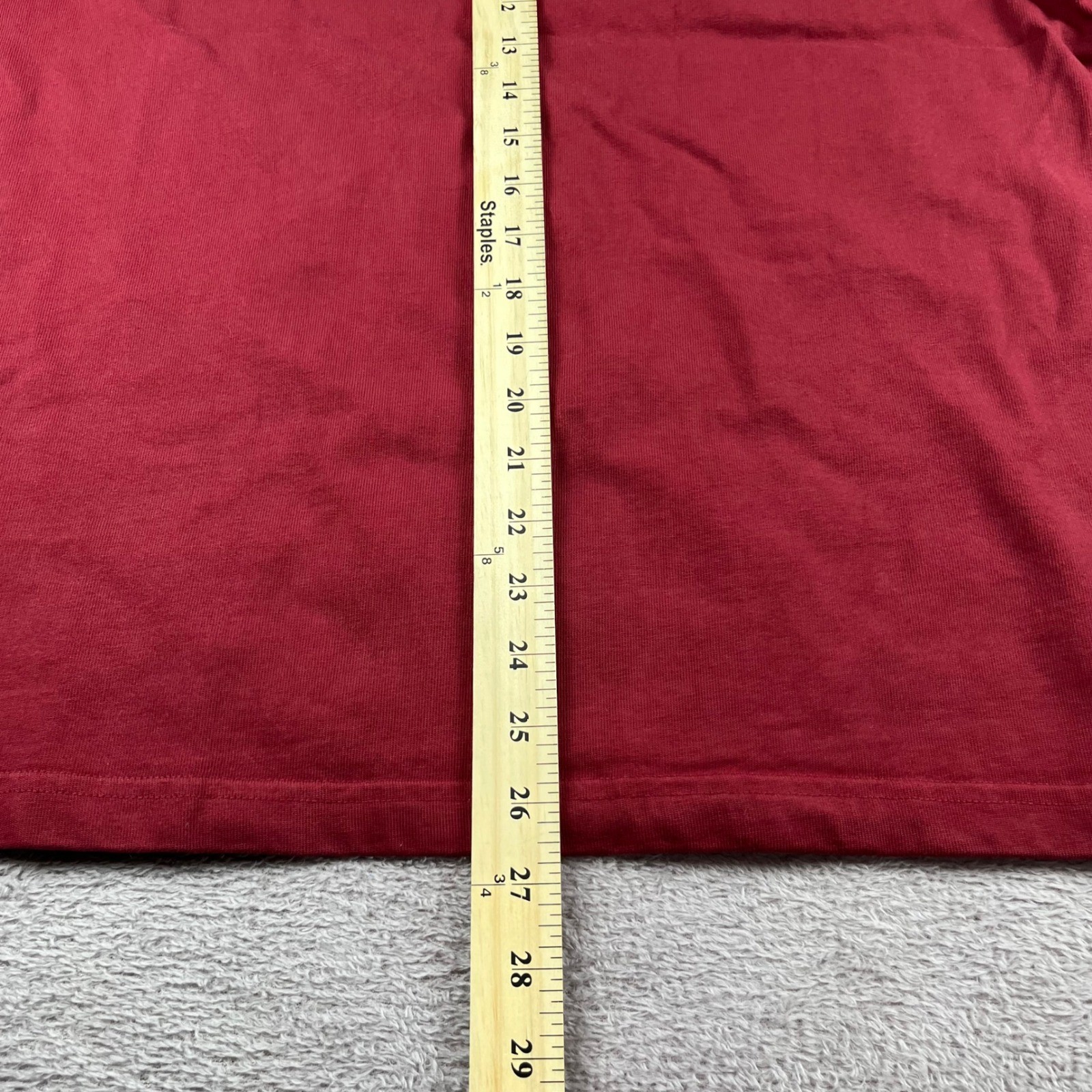 American Giant Everest T-Shirt Mens Medium Burgundy Red Heavyweight Cotton USA gallery