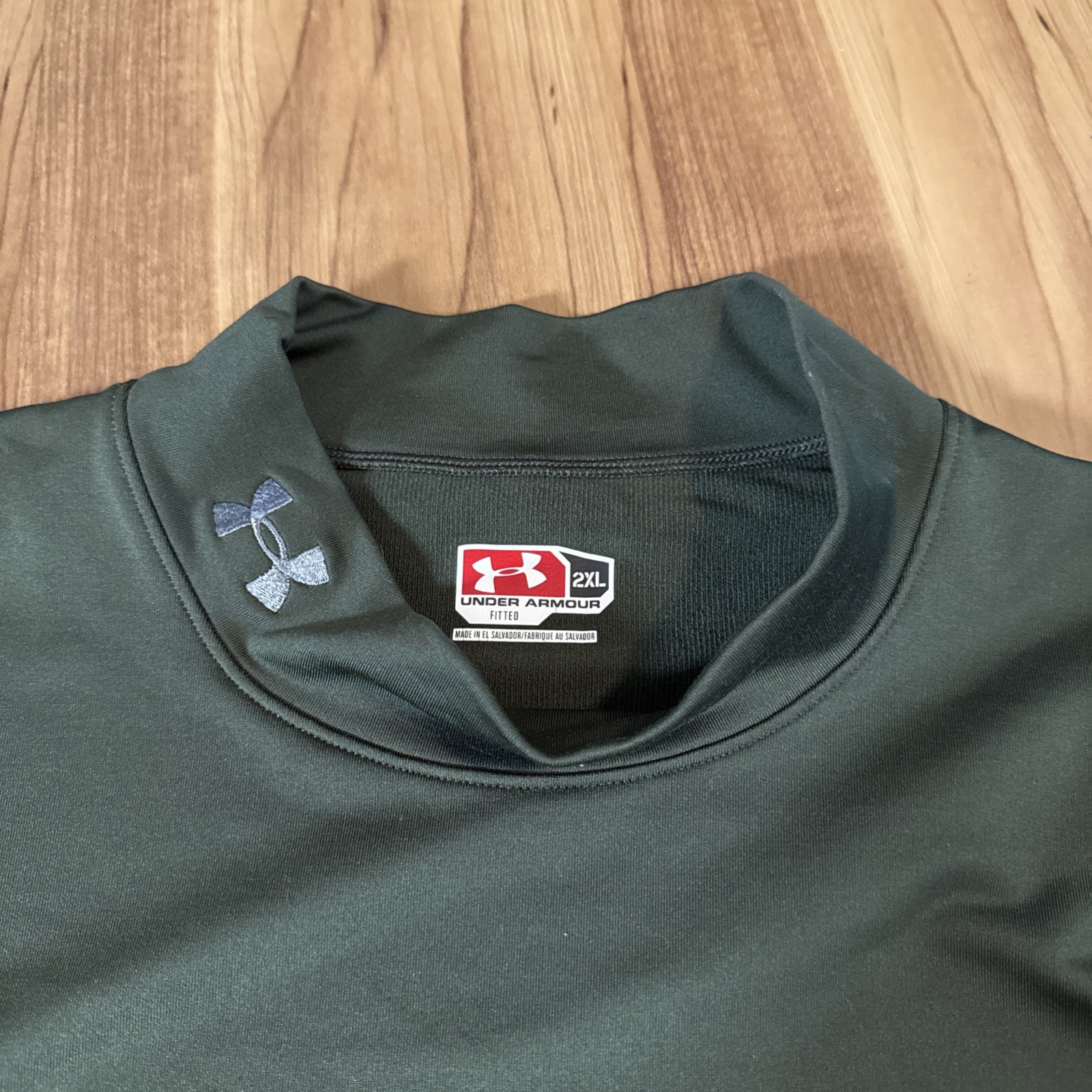 Under Armour Shirt Mens 2XL XXL Green Fitted Long Sleeve gallery