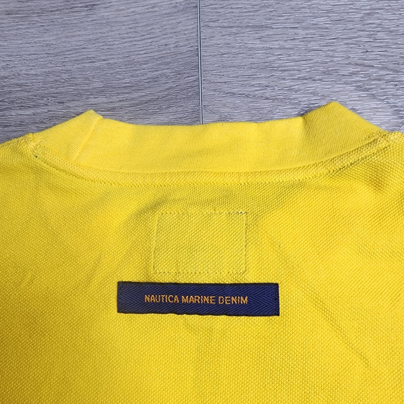 Nautica Marine Denim Co Original Yellow Long Sleeve Shirt Large gallery