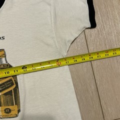 Vintage 80s Johnnie Walker Black Label ringer tee shirt size medium White