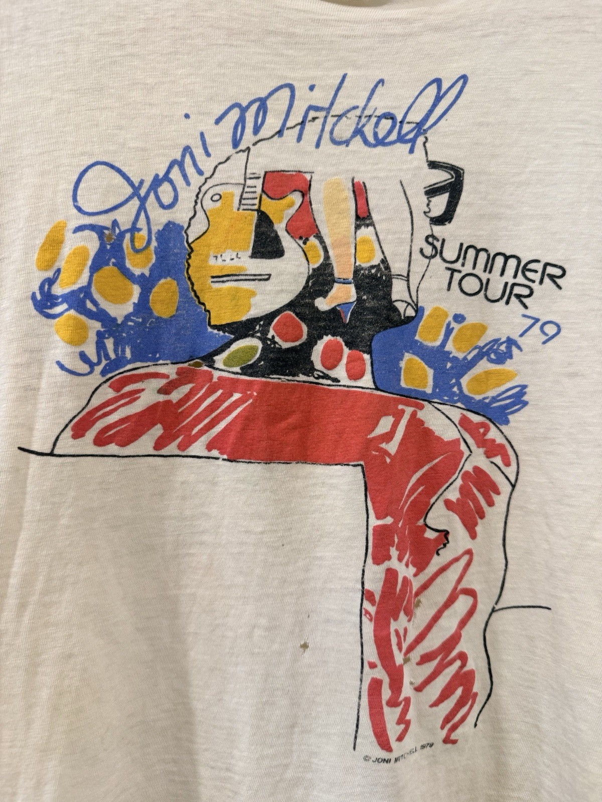Vintage 1979 Joni Mitchell Summer Tour Concert Tee Mingus Original gallery