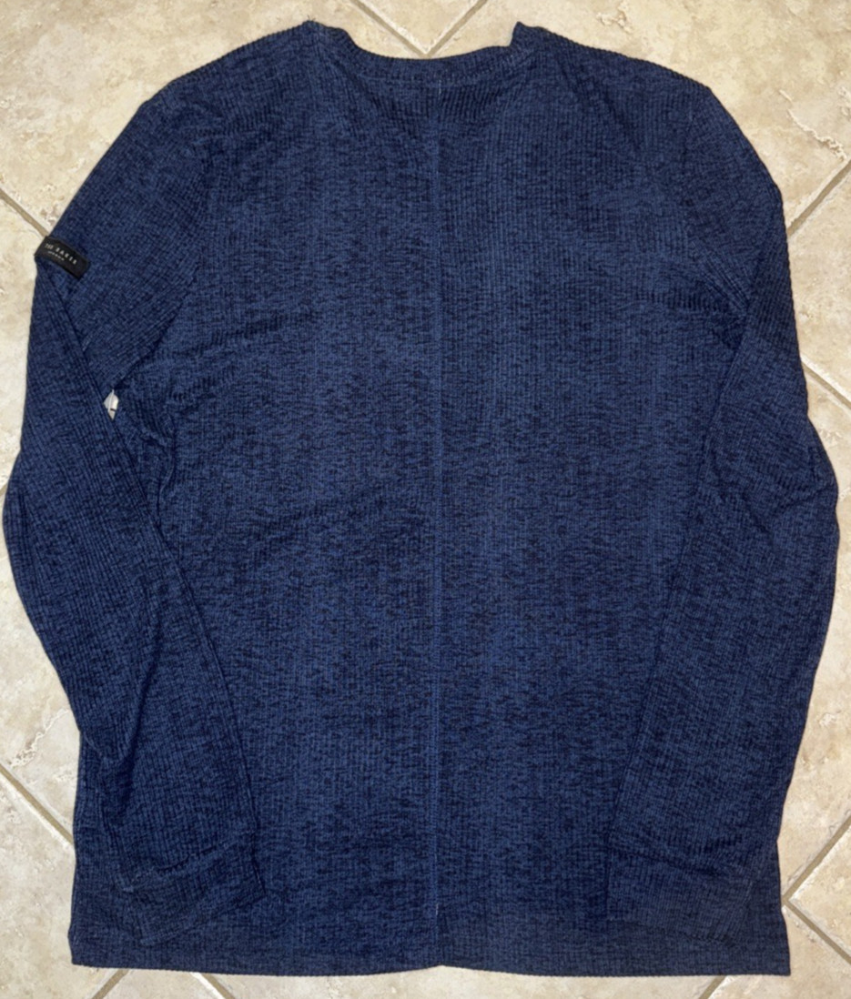 Ted Baker London L/S Rib Crew Loungewear Tee Shirt Mens M Navy Heather NWT gallery