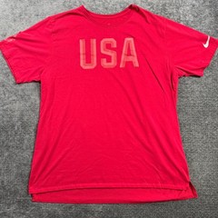 Nike Mens USA Olympic Team Dri-FIT Graphic T-Shirt Red XXL Tonal Logo Tee