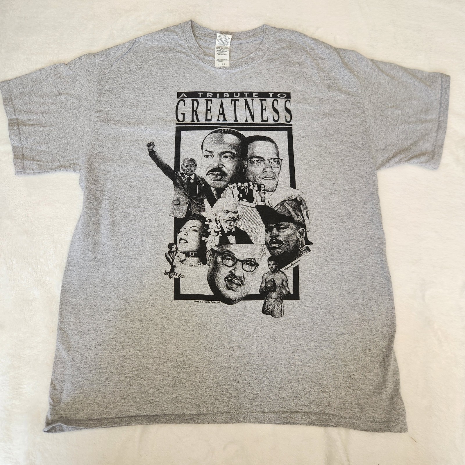 Vintage 90s Black History Leaders “Tribute To Greatness” T-shirt large Unisex