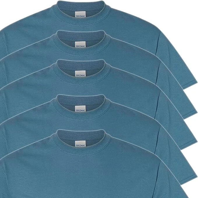 Gildan (5-pack) Indigo Blue Solid Ultra Cotton Short Sleeve Blank Tee T-Shirt gallery