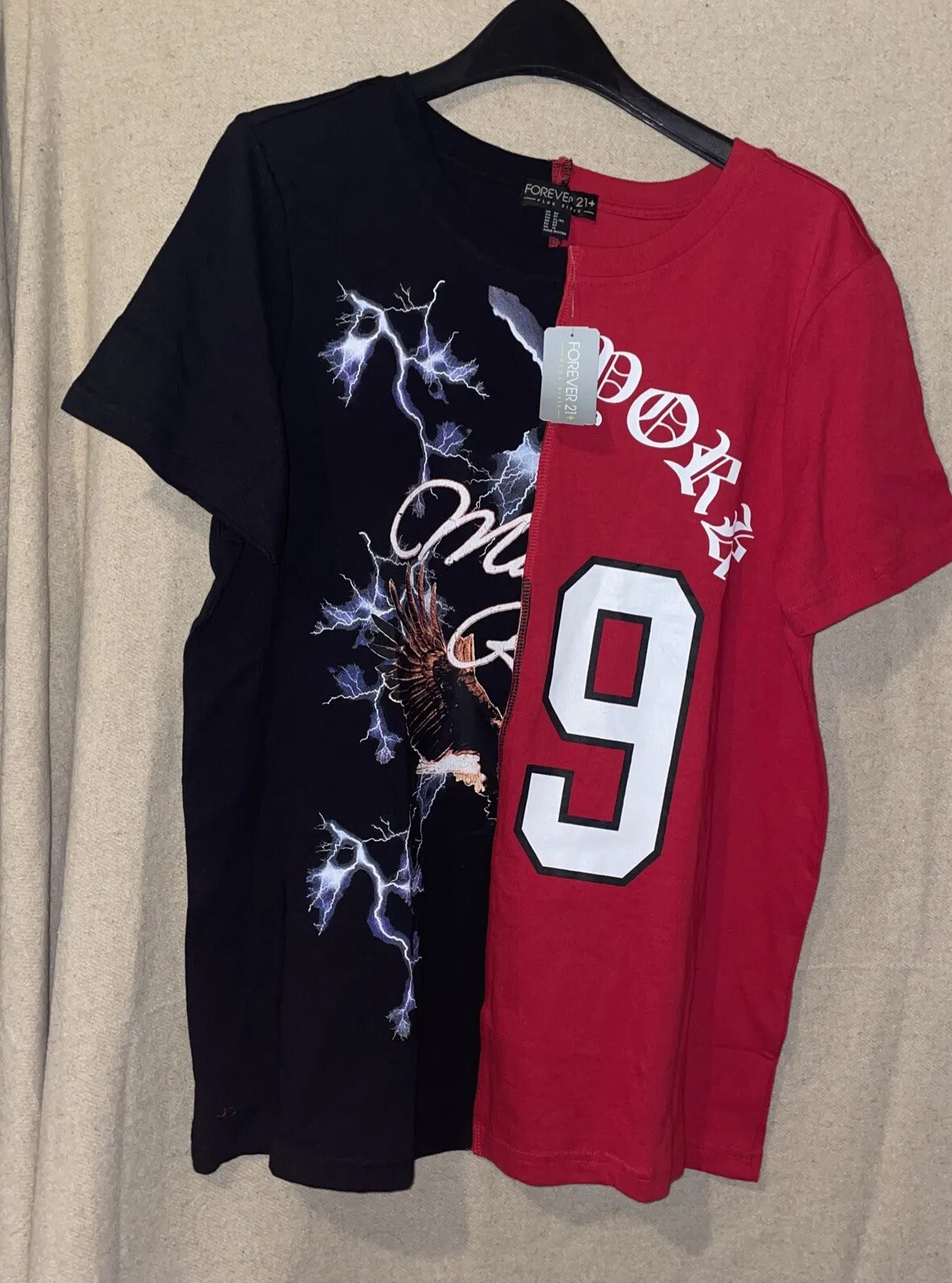 Rare Forever 21 Rockband Tour Shirt Double Sided Split Graphic size 0X