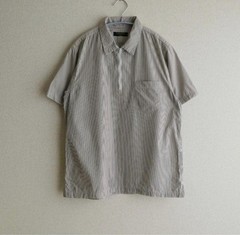PHIGVEL Stripe Half-Zip Shirt Brown Sample M Size