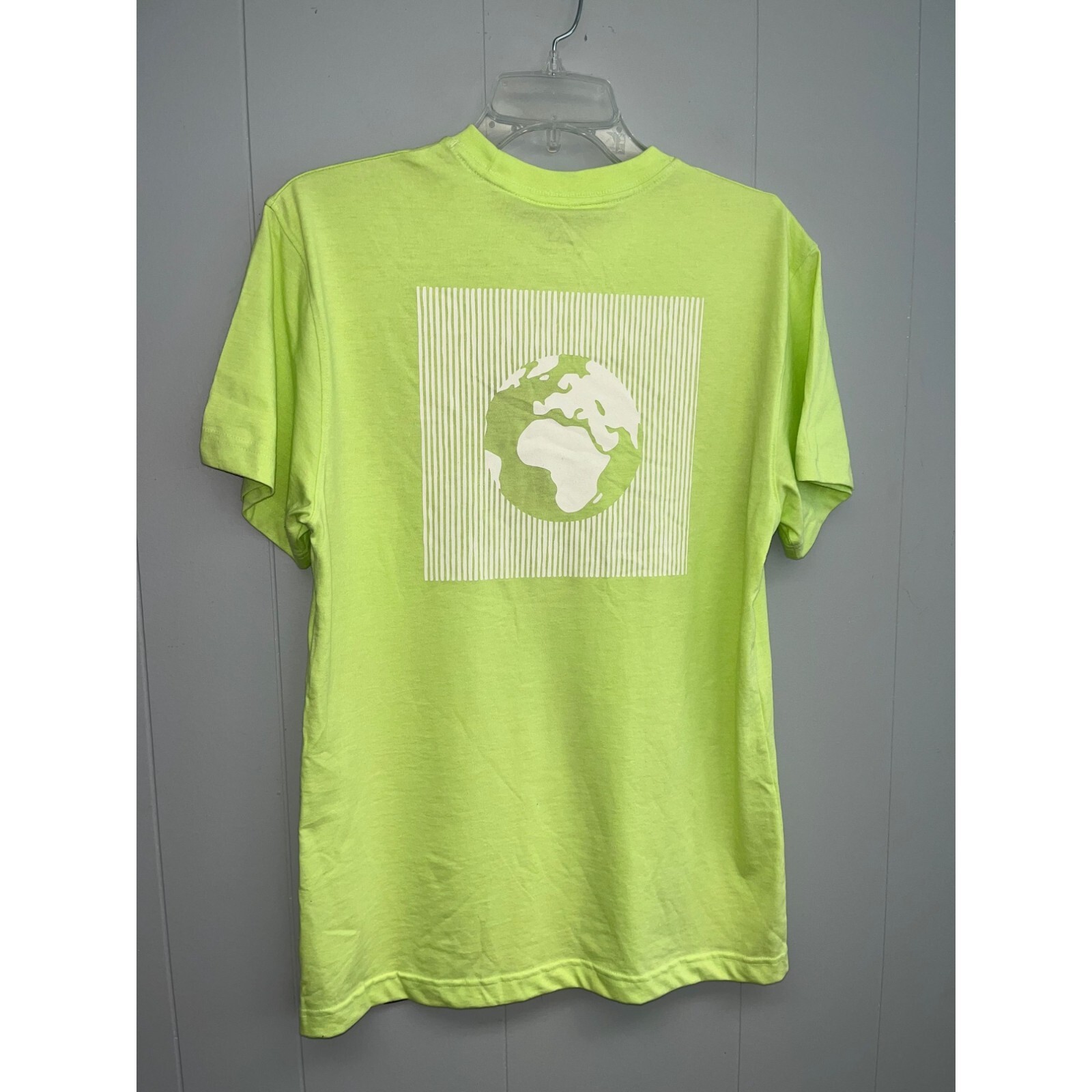 Alpine Design Men’s Graphic Tee Lime Green Earth Africa World NWT Large 17008