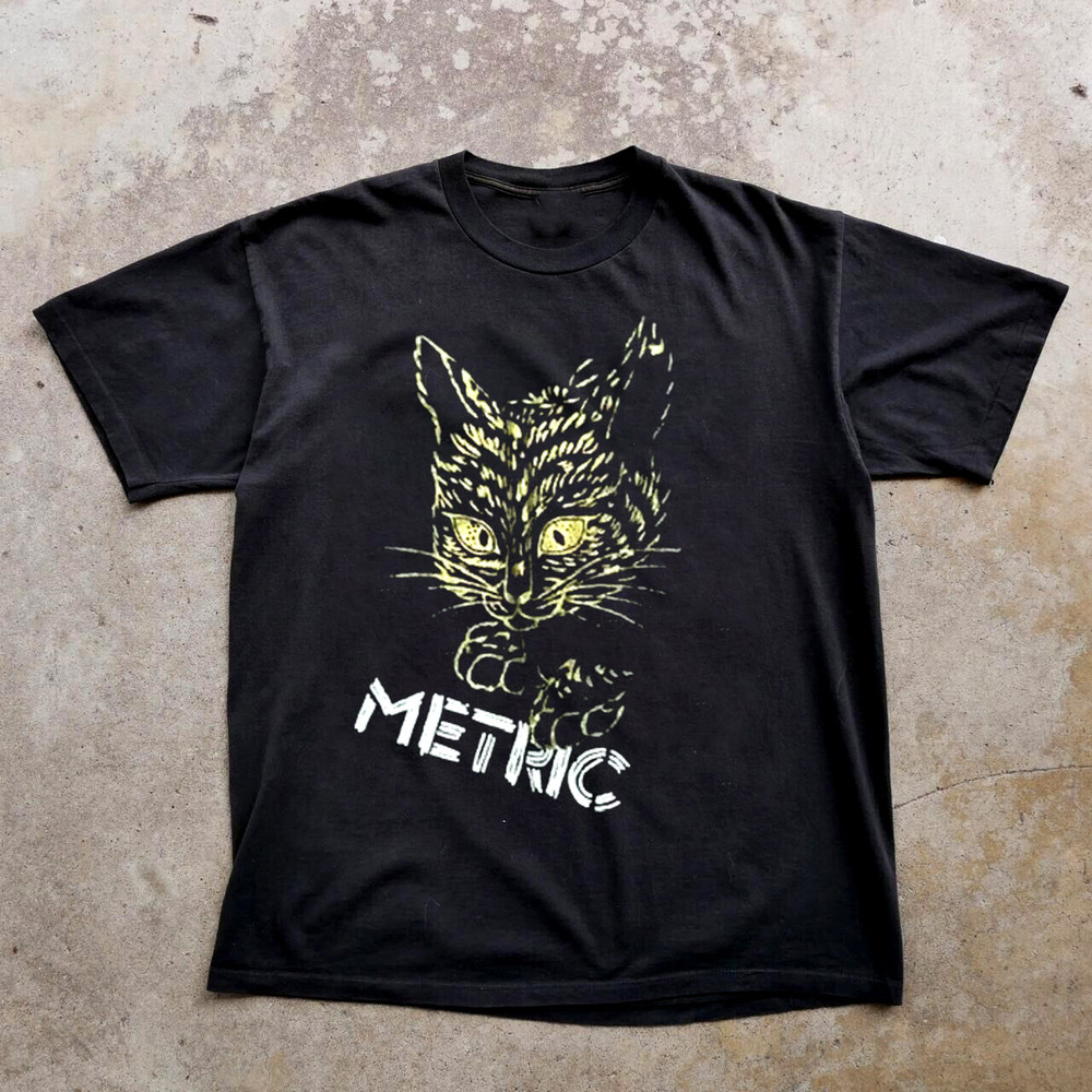 Rare Metric Lost Kitten Short Sleeve Blue All Size Shirt AL752