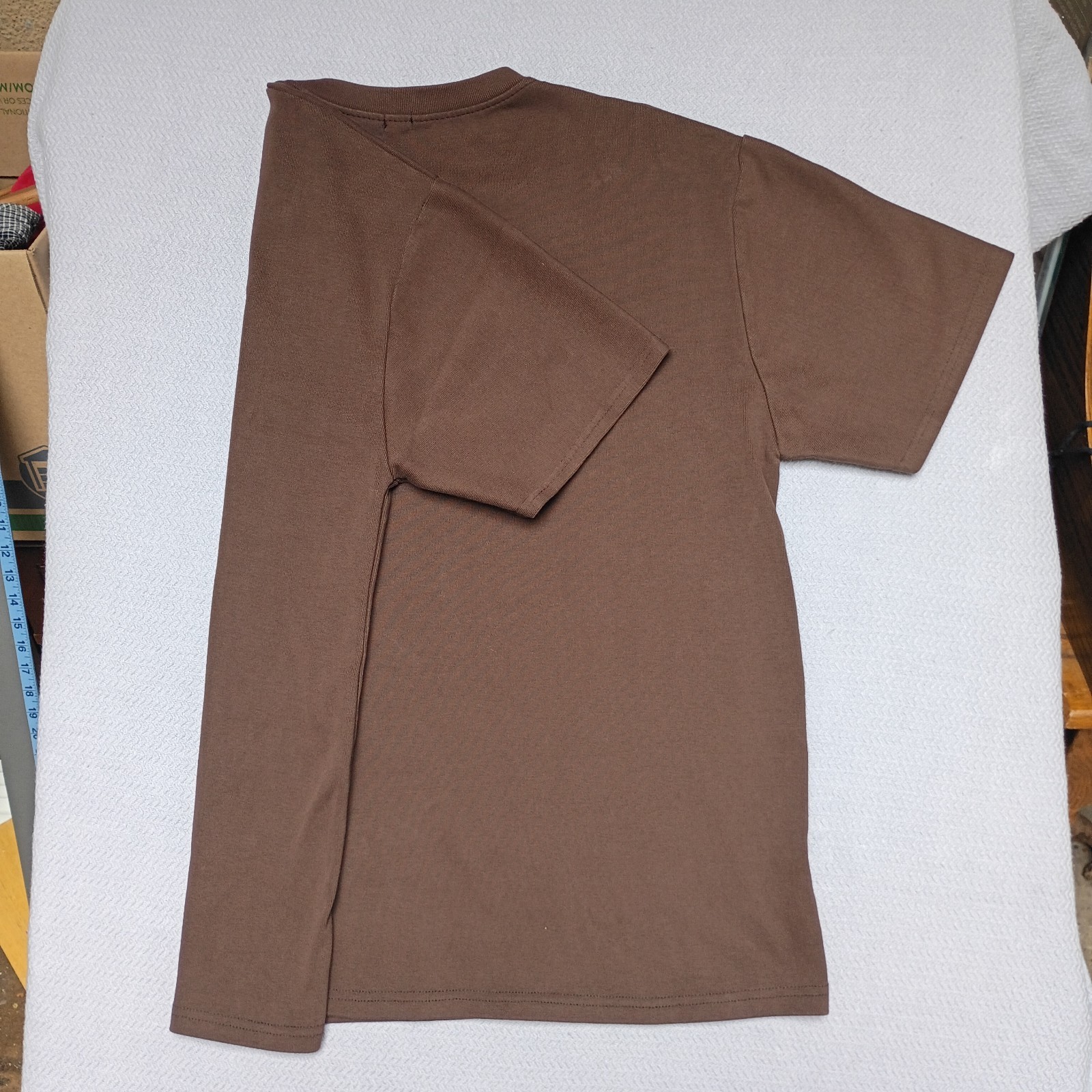 Garment Dye Woman's Brown T-shirt Floral Art to Wear Thick Fabric No Size Fits M gallery
