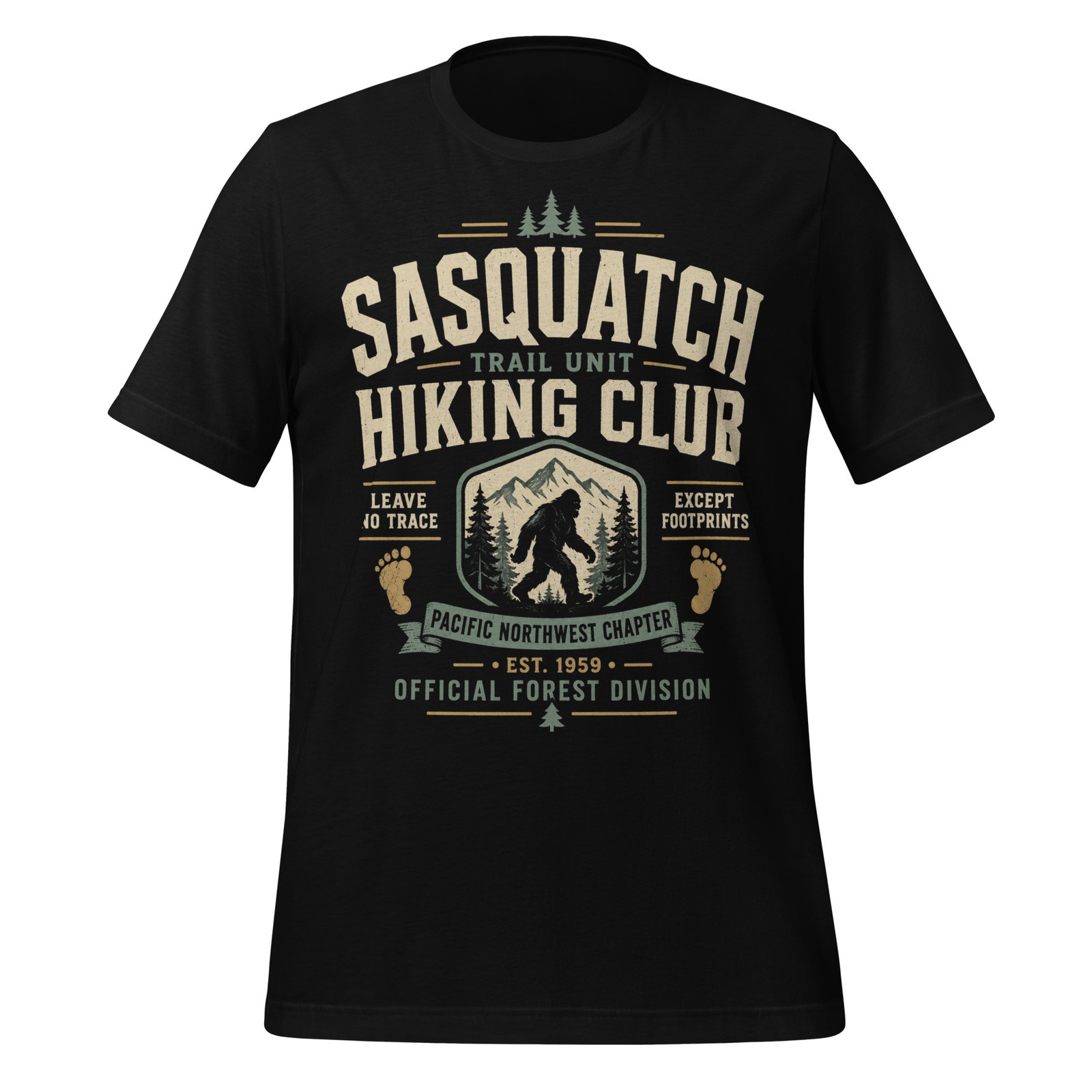 Sasquatch Hiking Club Shirt Bigfoot Cryptid Trail Pacific Northwest Tee XS-5XL gallery