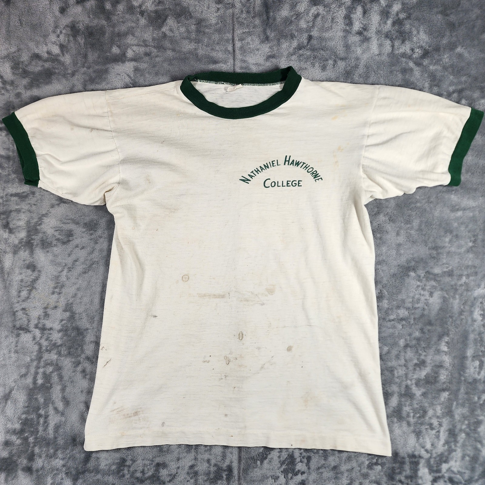 VINTAGE 50s Nathaniel Hawthorne T-Shirt Men's M Champion Running Man Lot Of 2 gallery