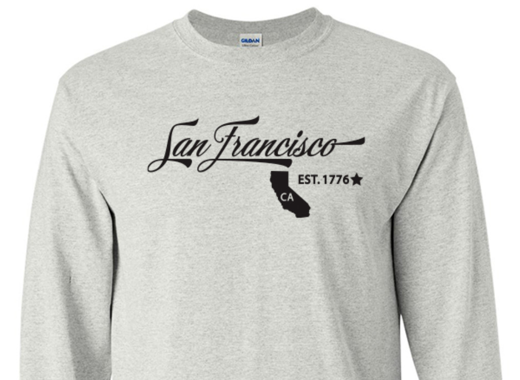 San Francisco California T-Shirt Long Sleeve Graphic Tee Unisex Apparel Custom gallery