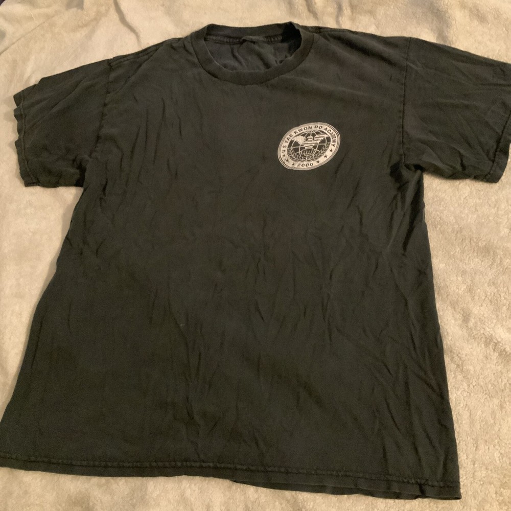 VINTAGE Y2K American Tae Kwon Do Academy Master Jin Tee T Shirt Martial Arts L