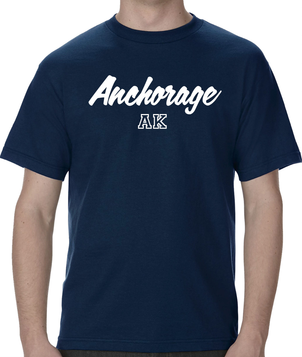Anchorage Alaska State Graphic T-Shirt tee Unisex Apparel Custom Text gallery